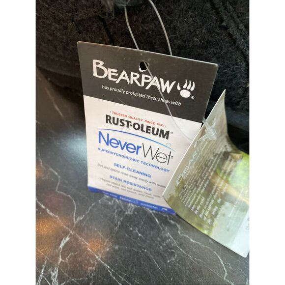 BEARPAW Women's Gray Wool Blend Faux Fur Cuff Winter Ankle Boots Size 9 - Picture 12 of 14